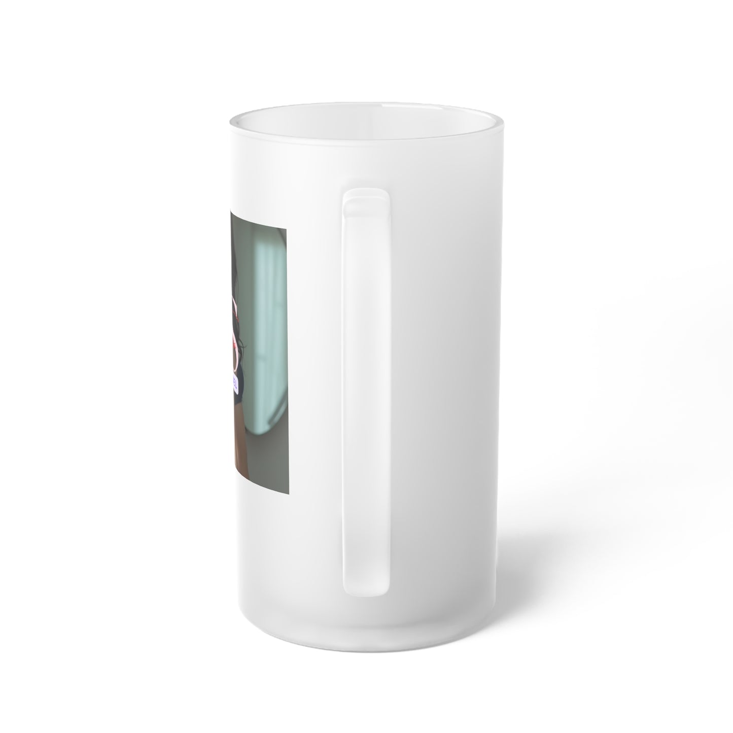 Frosted Glass Beer Mug with Unique Design, Decorative Drinkware, Gift for Beer Lovers, Pub Decor, Party Essential, Unique Barware