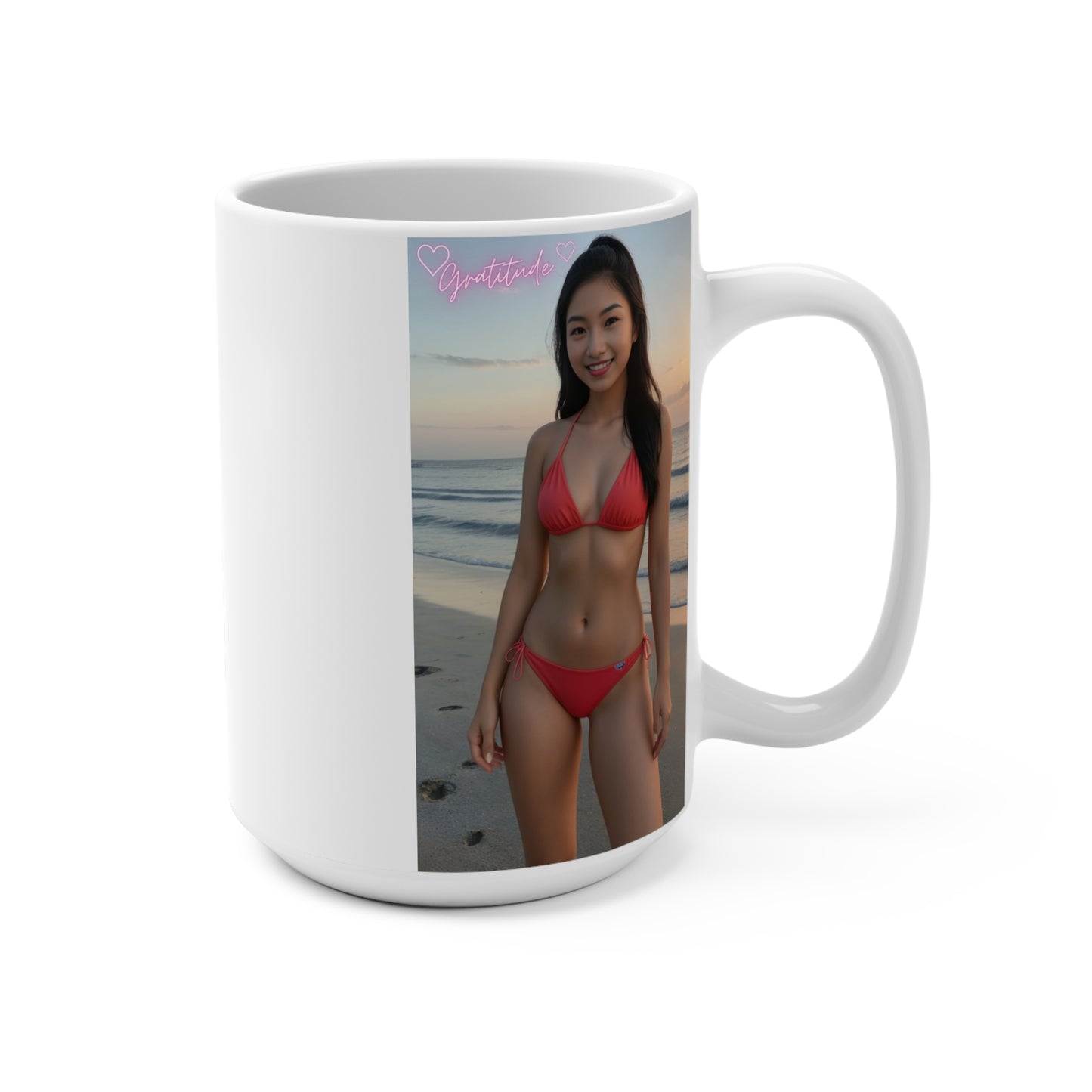 Personalized 15oz Mug, Beach Vibes Coffee Cup, Fun Gift for Friends, Summer Drinkware, Cute Beach Lover's Mug